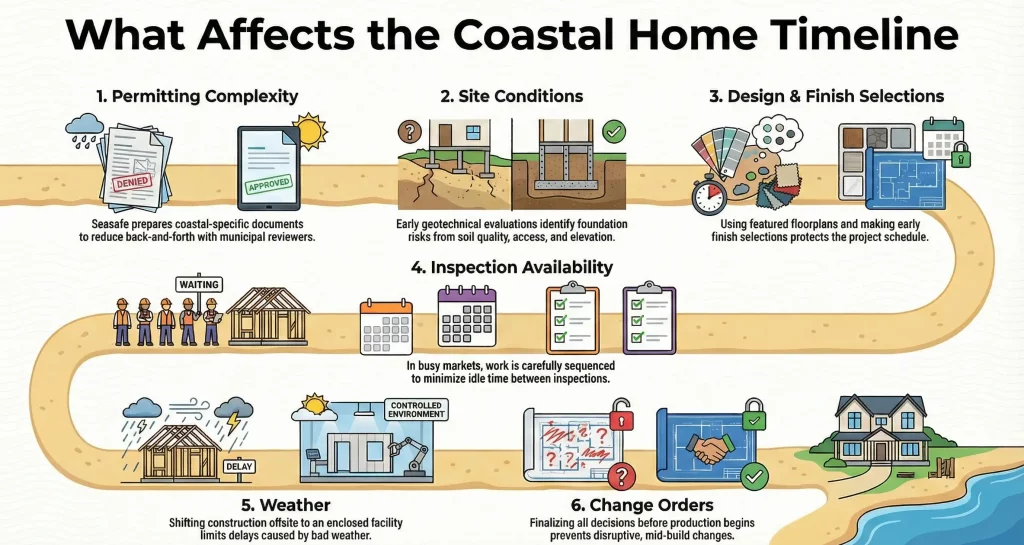 what affects the coastal home timeline | Seasafe Homes what affects the coastal home timeline
